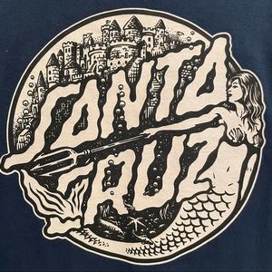 Men’s Blue Santa Cruz Skateboards Tee Short Sleeve T-Shirt